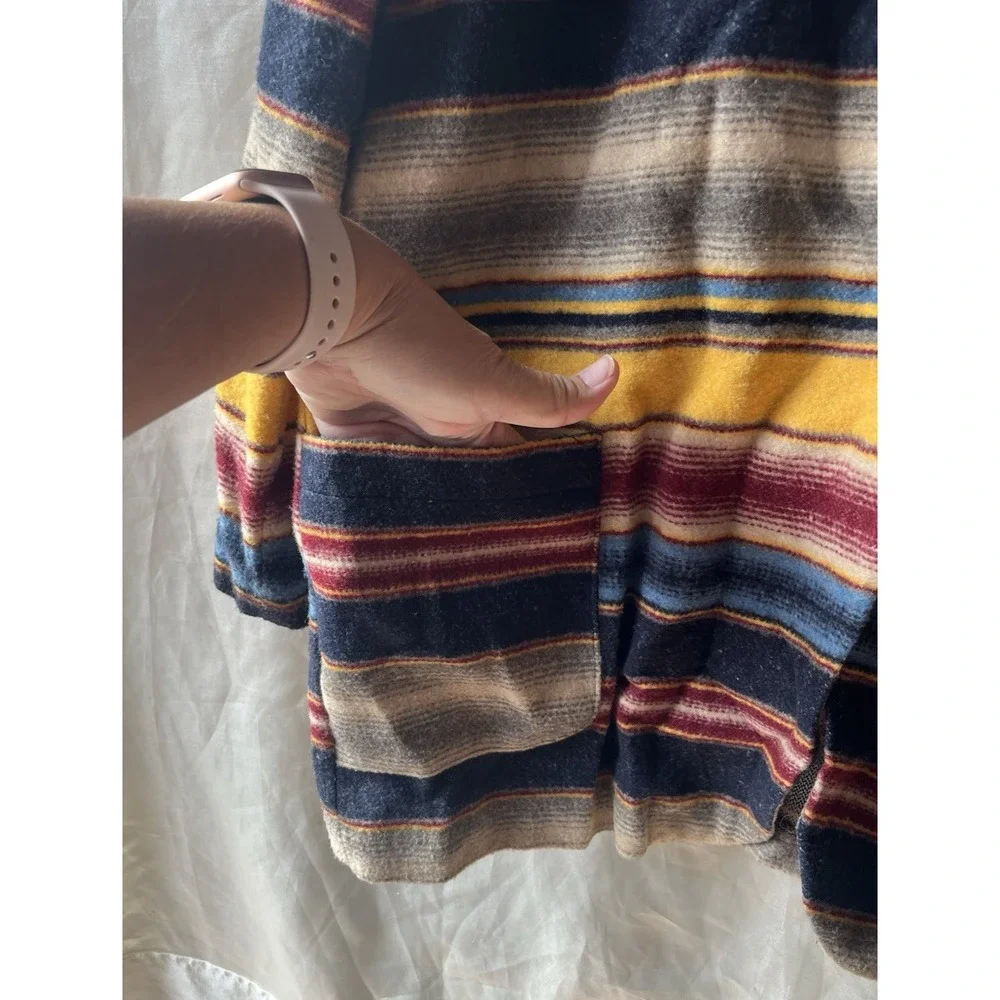 Tracy Evan's Blazer Women's L‎ Multicolor Aztec Jacket Striped Vintage